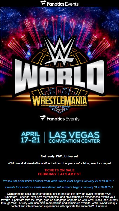 WWE World at WrestleMania 41 is back and this year - we're taking over Las Vegas!